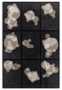 Physik Einbildung Reime 01, 2020, Ölkreidestift auf Papier, 135 x 90 cm A