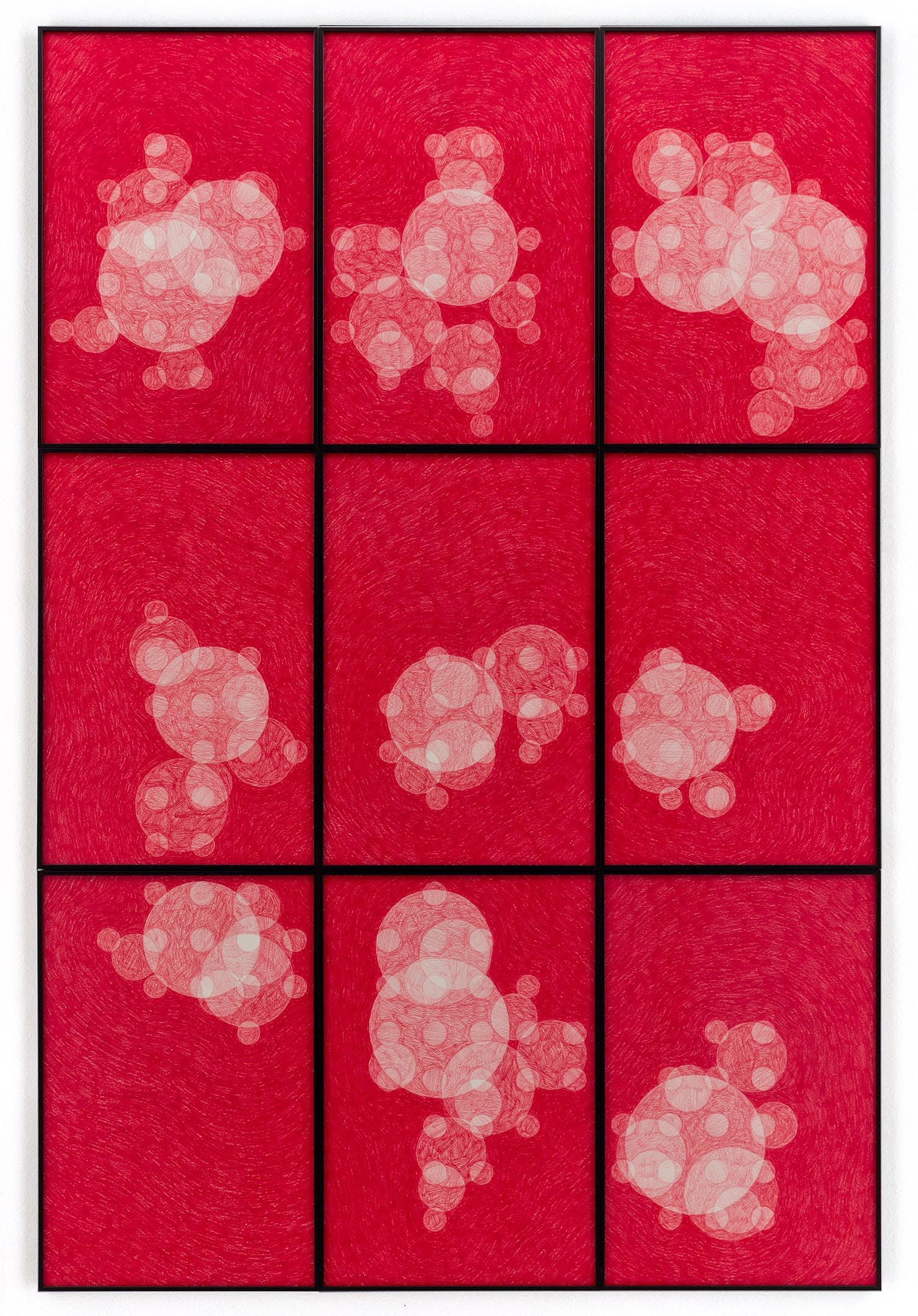 Physik Einbildung Reime 10-2, 2020, Ölkreidestift auf Papier, 135 x 90 cm A