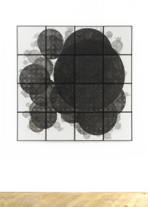 Weg vom Rand 3, 2018, Graphite, 16 Parts, 144 x 144 cm